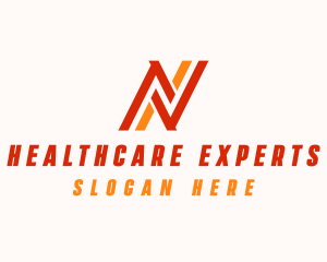 Business Stripe Firm Letter N logo design