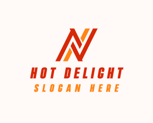 Business Stripe Firm Letter N logo design