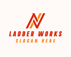 Business Stripe Firm Letter N logo design