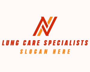 Business Stripe Firm Letter N logo design