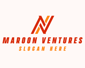 Business Stripe Firm Letter N logo design