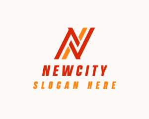 Business Stripe Firm Letter N logo design