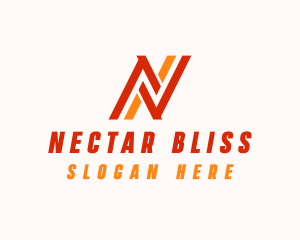 Business Stripe Firm Letter N logo design