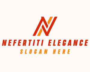 Business Stripe Firm Letter N logo design