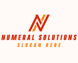 Business Stripe Firm Letter N logo design