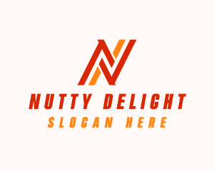 Business Stripe Firm Letter N logo design