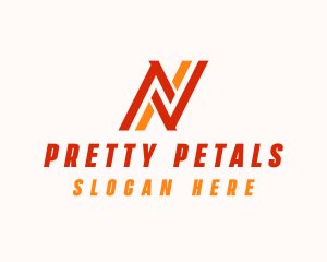 Business Stripe Firm Letter N logo design