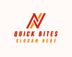 Business Stripe Firm Letter N logo design