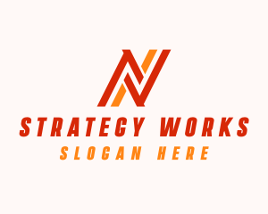 Business Stripe Firm Letter N logo design