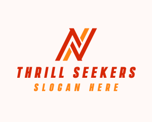 Business Stripe Firm Letter N logo design