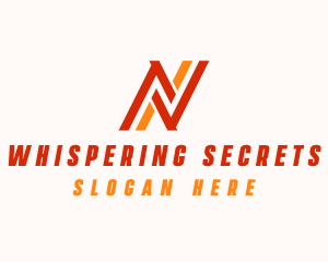 Business Stripe Firm Letter N logo design