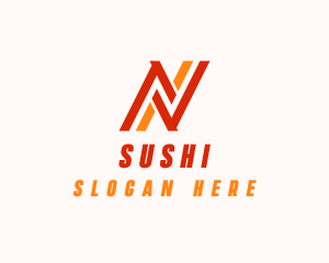 Business Stripe Firm Letter N logo design