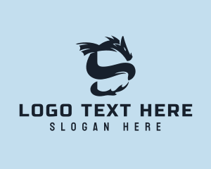 Game Clan - Wyvern Letter S logo design