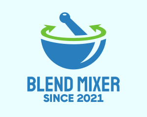 Mixing - Mortar & Pestle Mixing logo design