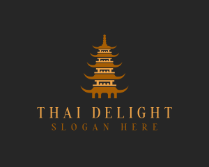 Thailand - Asian Temple Pagoda logo design