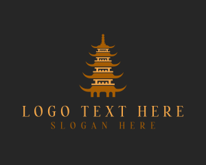 Asian Temple Pagoda Logo