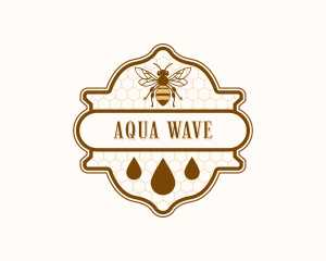 Bee Honey Droplet logo design