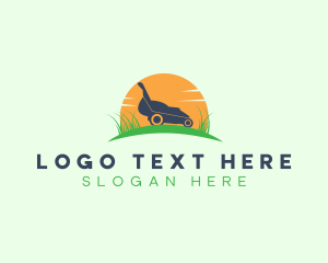 Lawn Care - Landscaping Grass Lawn Mower logo design