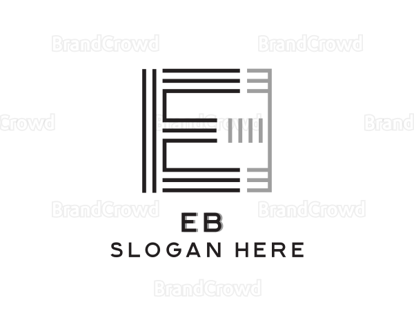 Architecture Stripes Construction Letter E Logo