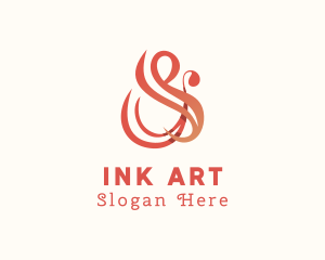 Calligraphy - Stylish Ampersand Calligraphy logo design