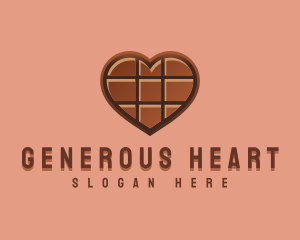 Heart Chocolate Sweet logo design