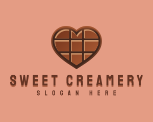 Heart Chocolate Sweet logo design