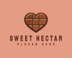 Heart Chocolate Sweet logo design