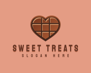 Confection - Heart Chocolate Sweet logo design