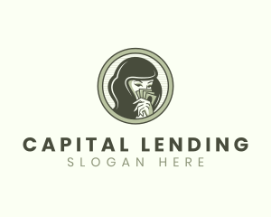 Lending - Money Cash Woman logo design