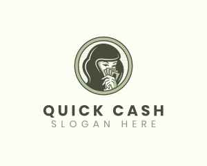 Loan - Money Cash Woman logo design