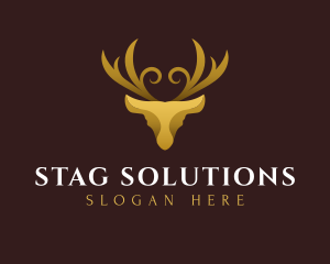 Luxury Deer Gold logo design