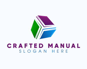 Manual - Book Learning Library logo design