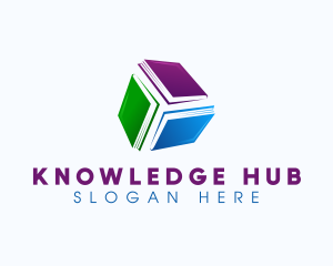 Learning - Book Learning Library logo design