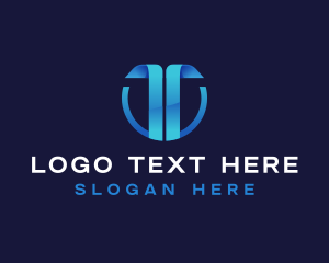 Technology Business Letter T logo design
