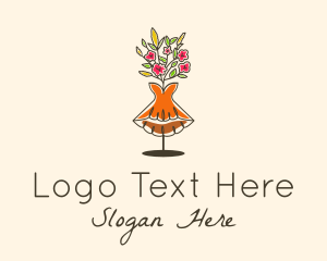 Couture - Floral Dress Stand logo design