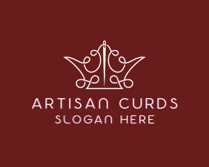 Crown Thread Stitching logo design