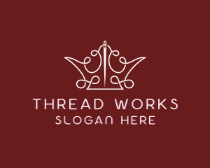 Crown Thread Stitching logo design