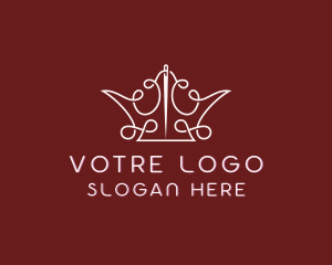 Knitting - Crown Thread Stitching logo design