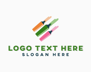 Drawing Tool - Coloring Marker Pens logo design