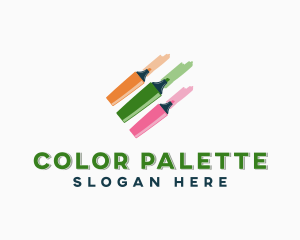 Coloring Marker Pens logo design