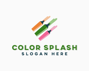 Coloring Marker Pens logo design