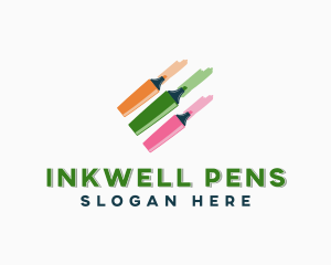 Pen - Coloring Marker Pens logo design