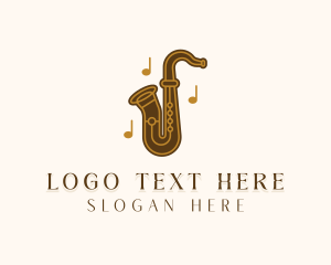 Saxophone Jazz Music Logo