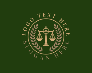 Court - Attorney Justice  Scales logo design
