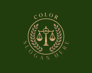 Attorney Justice  Scales Logo