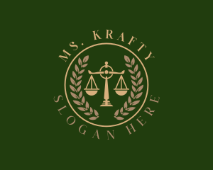 Attorney Justice  Scales Logo