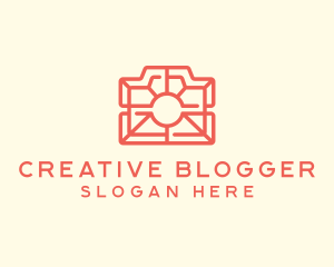 Blogger - Red Photography Camera logo design