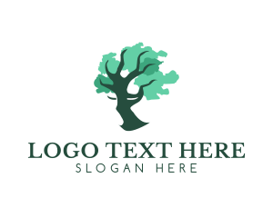 Tree - Human Face Tree logo design