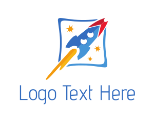 Digital Solution - Rocket Ship Toy logo design