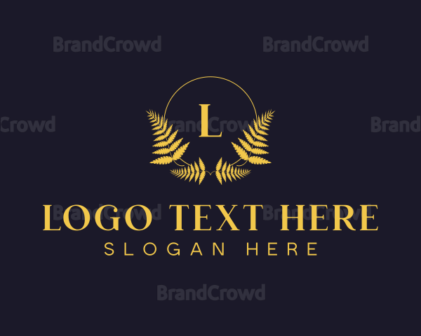 Luxury Hotel Wreath Logo